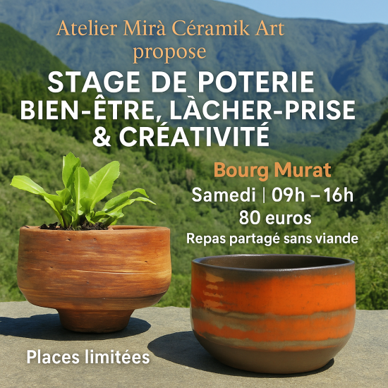 Stage Découverte poterie : Les Mains dans la Terre